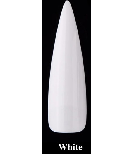 White plastic nail art tip Stiletto- 50pcs