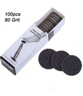 Refill pads for pedicure disc 100 pcs - 25mm 80grit