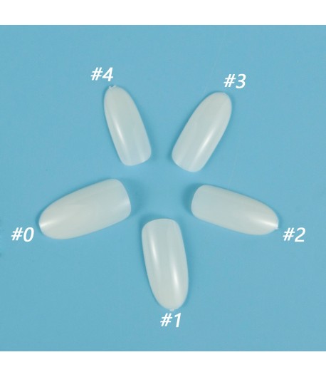 Milky plastic nail art tip  No.0 - 50pcs